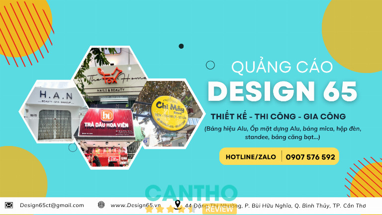 Design 65 làm biển quảng cáo tại cần thơ