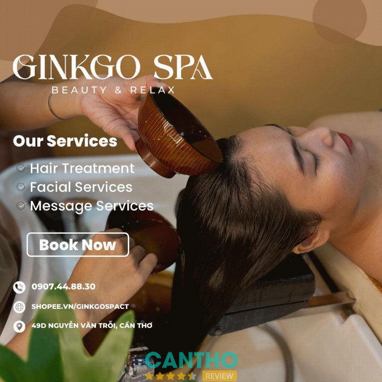 Ginkgo Spa là địa chỉ gội đầu dưỡng sinh ở Cần Thơ