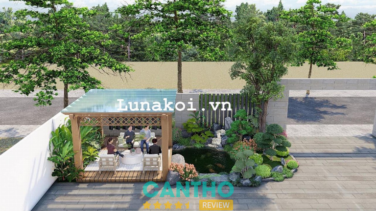 Luna Koi Farm thi công hồ cá Koi tại Cần Thơ