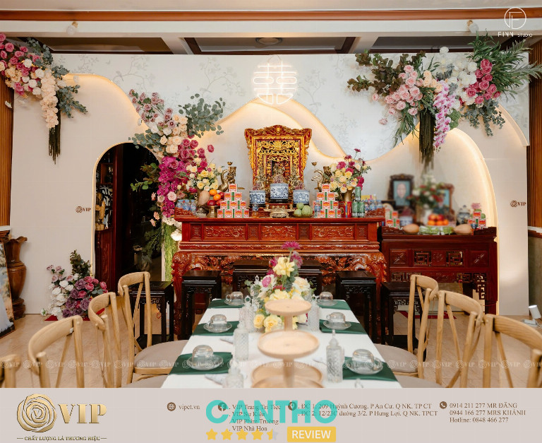 VIP Wedding Event Planner cung cấp dịch vụ trang trí gia tiên tiệc cưới Cần Thơ 