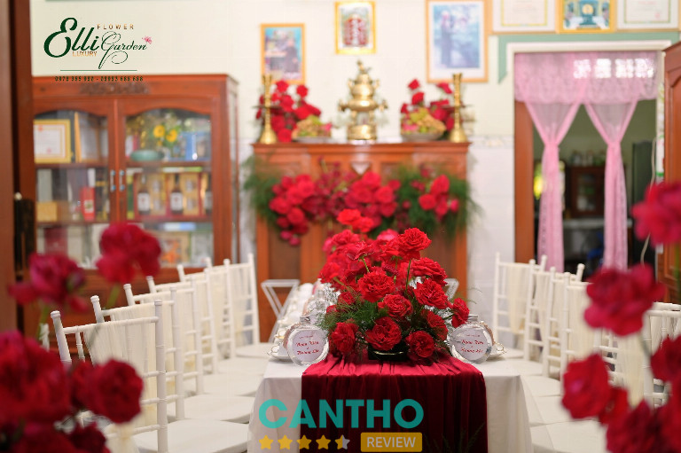 Elli Events trang trí gia tiên tiệc cưới tại Cần Thơ