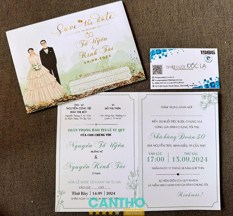 Thiệp Cưới Độc Lạ tại Cần Thơ