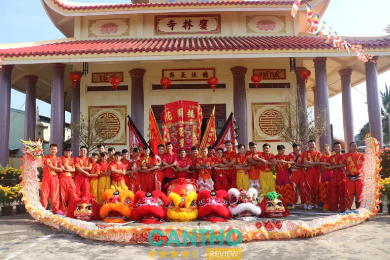 Đoàn Lân Sư Rồng Hoa Anh Đào ở cần thơ