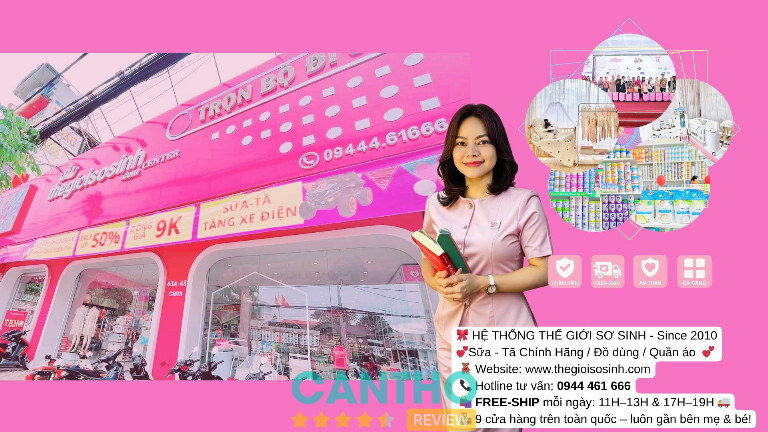 Thế Giới Sơ Sinh cung cấp đồ mẹ và bé chất lượng ở Cần Thơ
