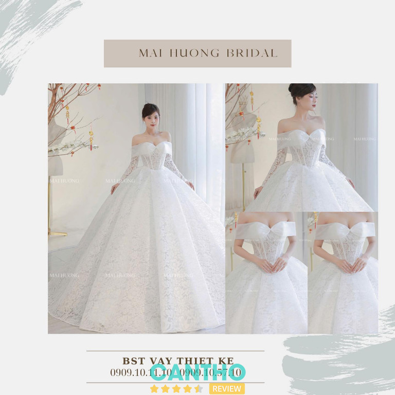 MAI HƯƠNG Bridal cho thuê váy cưới, vest tại Cần Thơ