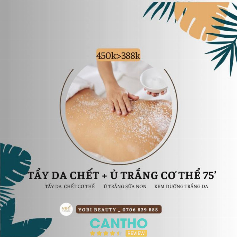 Yori Beauty & Spa cung cấp dịch vụ tắm trắng uy tín tại Cần Thơ