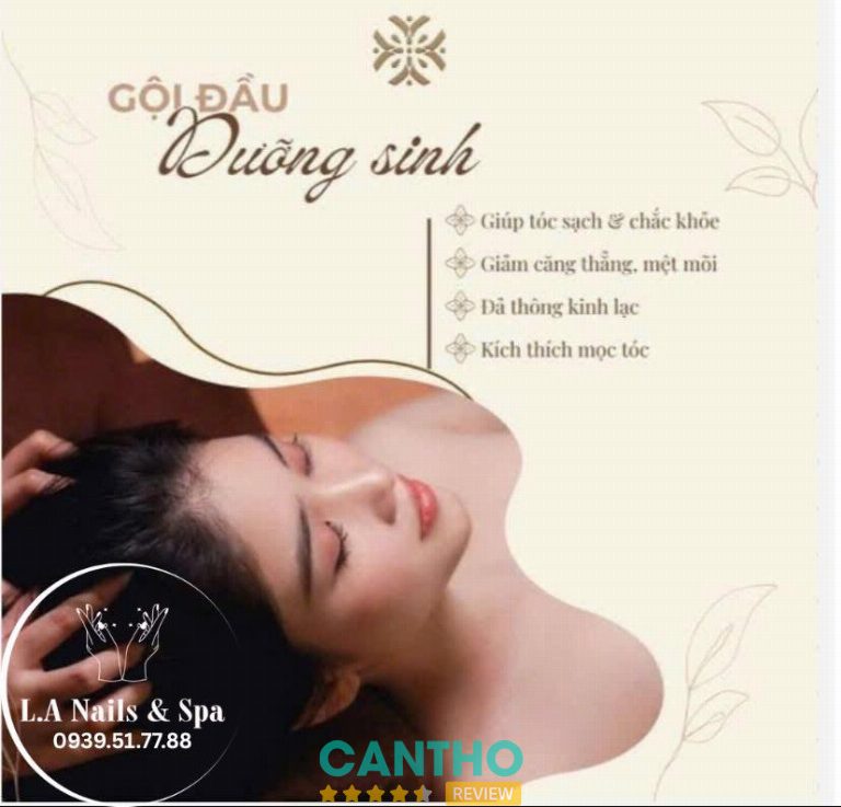 L.A Nails & Spa gội đầu dưỡng sinh tại Bình Thủy 