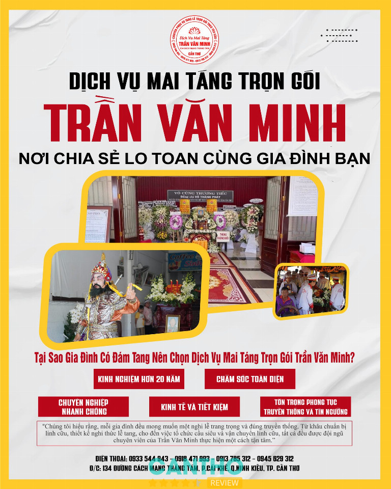 Dịch Vụ Mai Táng Trọn Gói Trần Văn Minh Cần Thơ