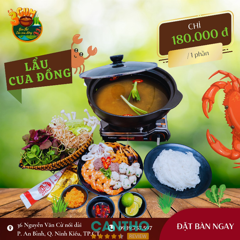 Quán lẩu cua đồng Cần Thơ