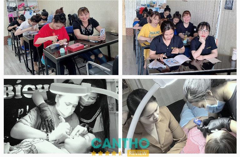 Địa chỉ đào tạo nghề phun xăm ở Vị Thanh Ngọc Bích Beauty