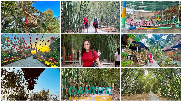 Vườn tre Tư Sang khu du lịch hậu giang đẹp