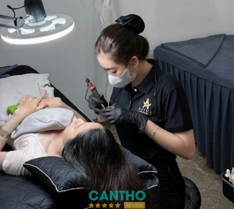 Spa Aviva phun xăm thẩm mỹ môi, mày tại Ngã Bảy