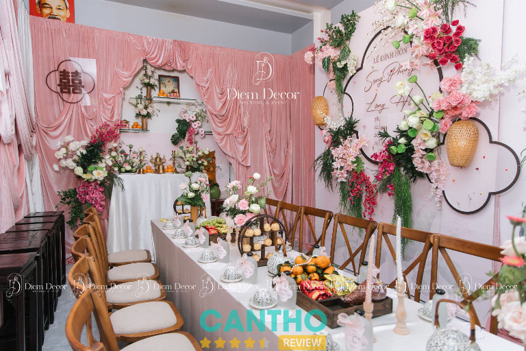 Diem Decor trang trí gia tiên ngày cưới tại Sóc Trăng