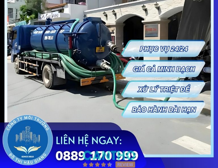 Môi Trường Đô Thị Xanh Hậu Giang hút hầm cầu ở Vị Thanh