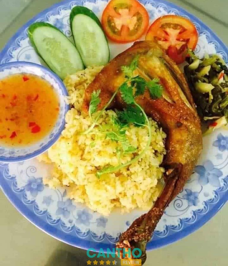 Cơm gà xối mỡ Thái Bình ở Cần Thơ