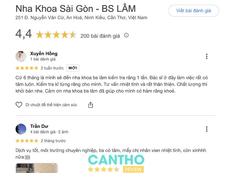 Review về Nha Khoa Sài Gòn - BS Lâm, Cần Thơ