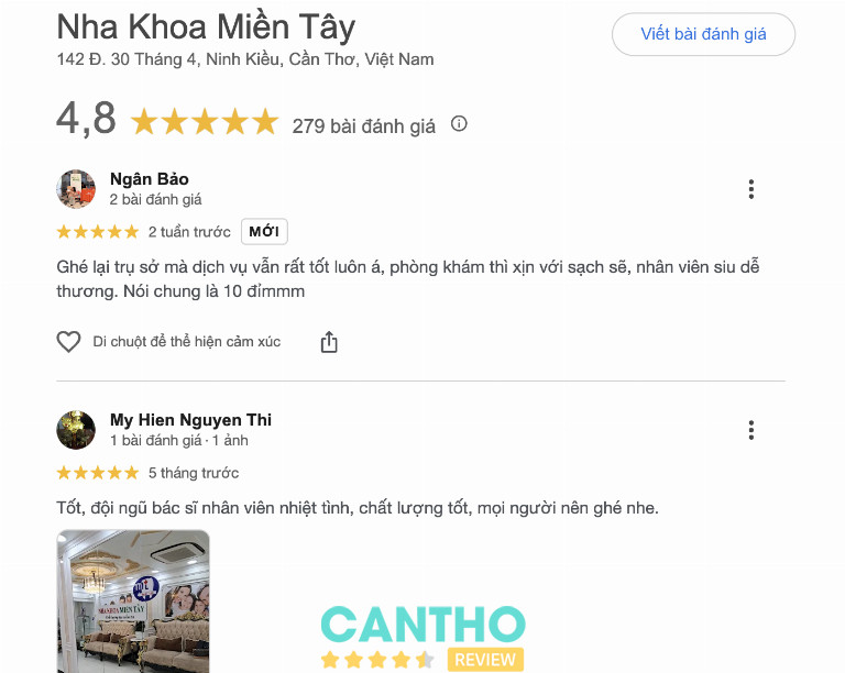 Review về Nha Khoa Miền Tây - Cần Thơ