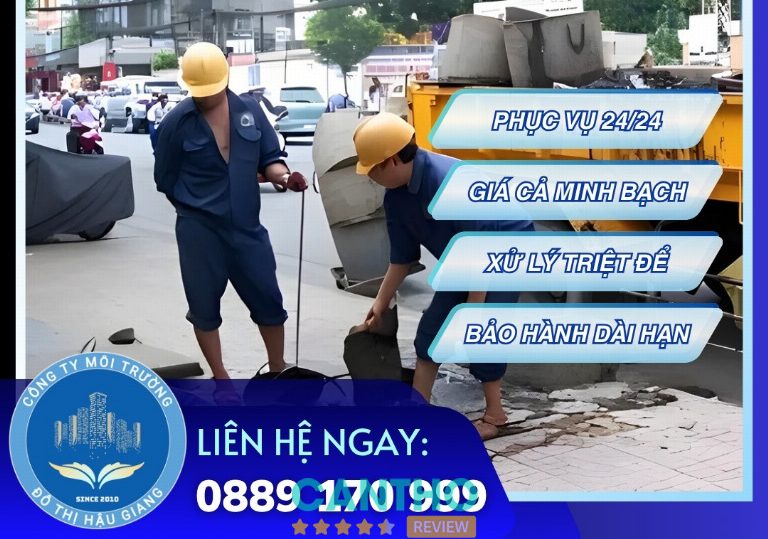Môi Trường Đô Thị Xanh Hậu Giang chuyên thông cống nghẹt tại Vị Thanh