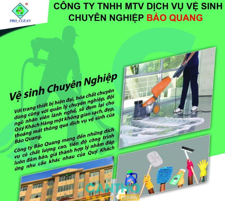 Dịch vụ vệ sinh nhà Cần Thơ Bảo Quang