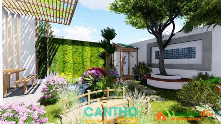 Đơn vị thiết kế thi công cảnh quan sân vườn tại Cần Thơ Tường Thịnh
